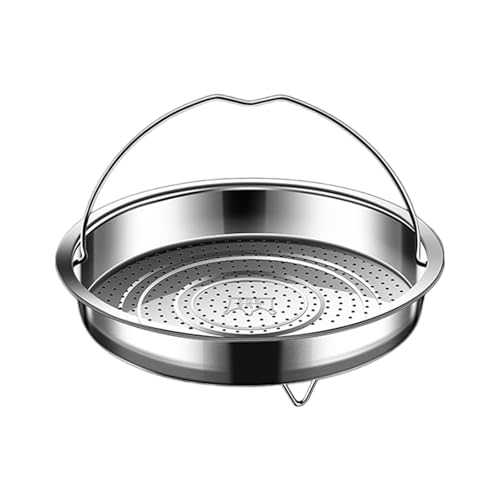 Cesta de vapor para cocinar de acero inoxidable, soporte para cocinar al vapor con asa, soporte para vaporizadores de verduras, apto para lavavajillas