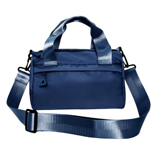 Mini Gym Bag Sport Bag Adjustable Small Duffle Bag Detachable Strap Gym Tote for Women Men Portable Fitness Shoulder Bag for Sports Travel (Dark Blue)