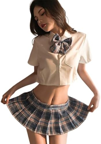 [LIKENNY] セーラー服 4点セット セクシー コスプレ 高校生 学生 女子高生 JK 制服誘惑 可愛い かわいい ミニスカ 女性 仮装 衣装 ハロウィン クリスマス 人気 コスプレ 詳細画像1