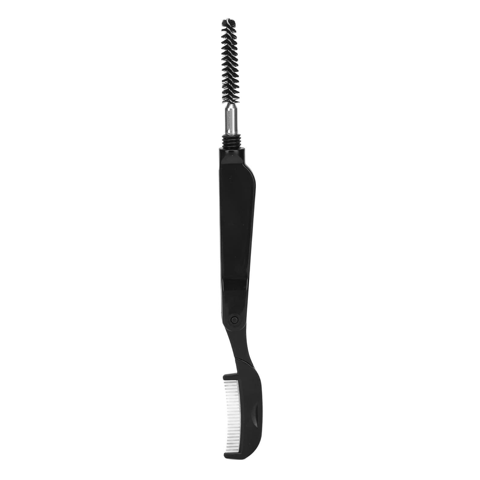 Socobeta Black 2 in 1 Eyelash Tooth Comb Stainless Steel Double Head Folding Comb Eyebrow Brush for Makeup Makeup Products - Image 3