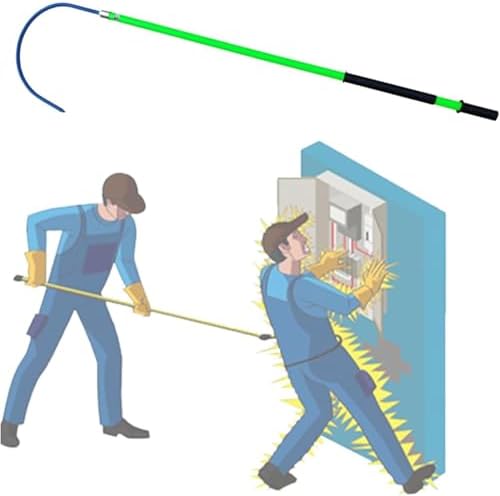 High Voltage Rescue Hook - Anti-Electrocution Tool with Non-Slip Handle for Electrical Safety in Power Stations and Professional Electrical Work