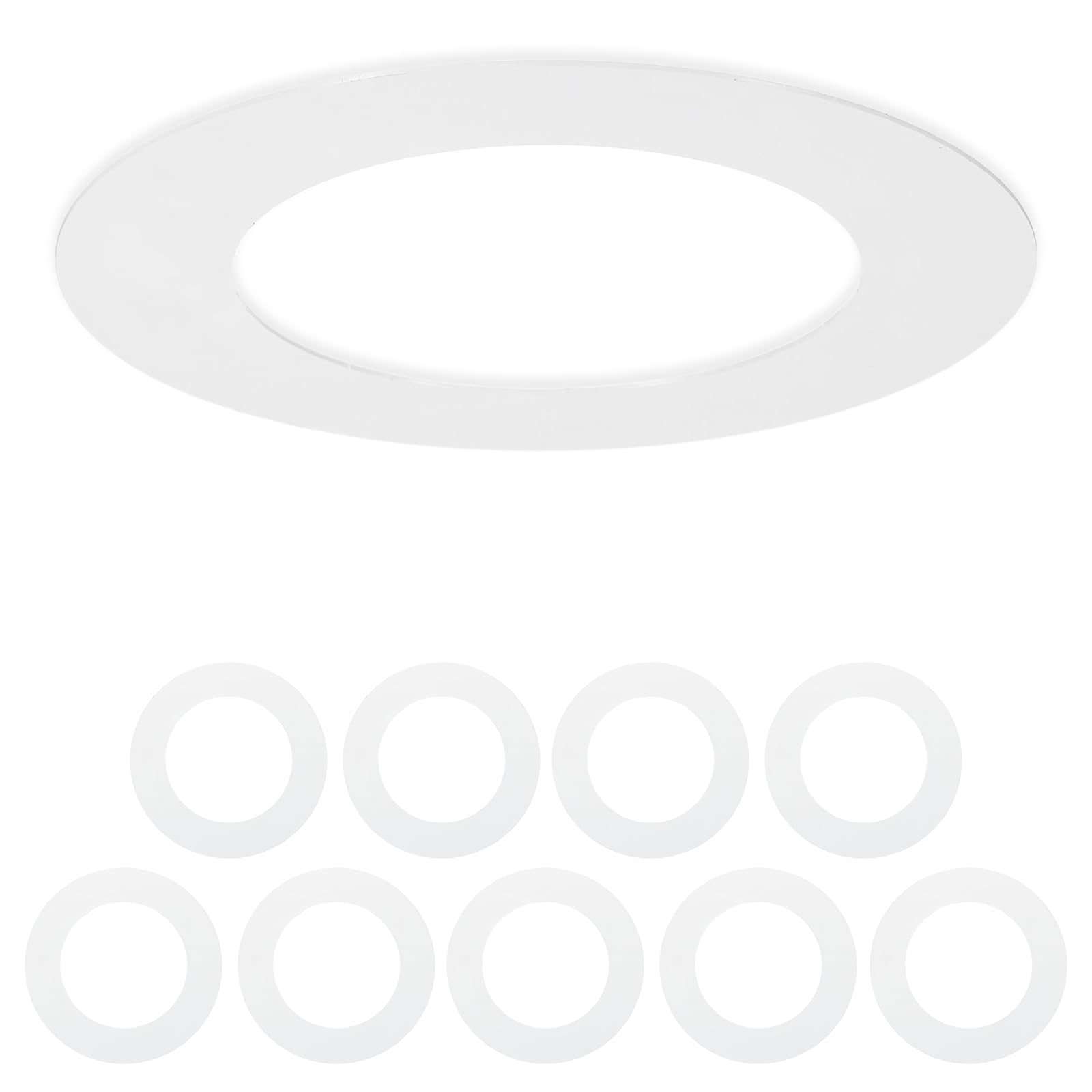 VIAPUICE Ceiling Medallion 170mm OD 109mm ID Light Goof Ring 10Pcs White