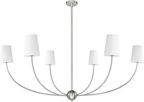 Miniatura 7 de Z-Lite Lighting 3040-62BN Shannon Six Light Chandelier Chandelier Brushed Nickel