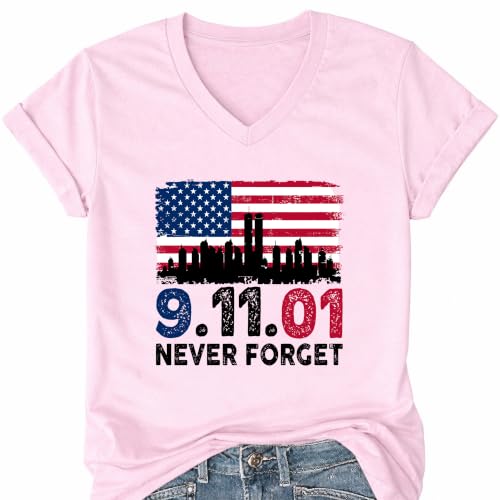 Patriotic Shirts for Women Men 9/11 Shirt 9 11 Shirt Never Forget T-Shirt