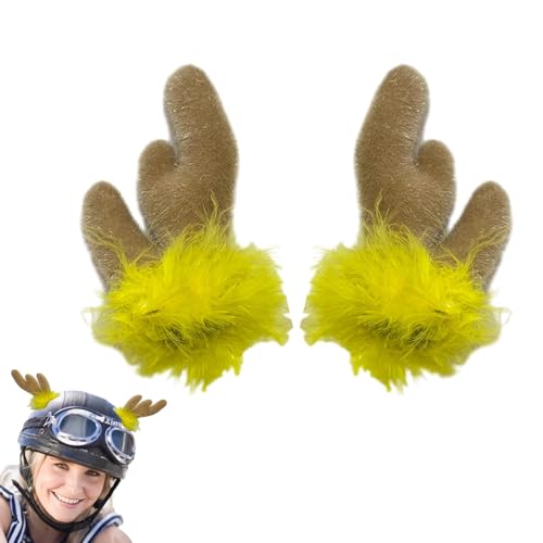 Cascos de Moto astas,Cascos de de Ciervo, Decoración de de Felpa, Decoraciones de Sombrero Duro, Decoraciones Lindas para Snowboard, decoración de Cornamenta de Cascos, para Snowboard, esquí