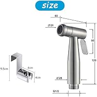 xocome Kézi Bidet Zuhanyzó Rozsdamentes Acél Toalett Spray Horog Nélkül 2