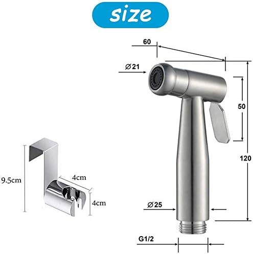 xocome Kézi Bidet Zuhanyzó Rozsdamentes Acél Toalett Spray Horog Nélkül