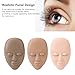 3PCS Eyelash Mannequin Head Removable Replaced Eyelids Training Model for Lash Extension Practice Beauty Makeup Salon Dark Brown Light Brown Pink