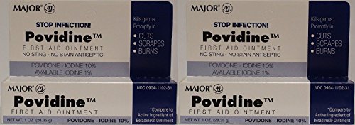 Povidone Iodine 10% Generic for Betadine Ointment 1 oz. Tube Pack of 2 Tubes Total 2 oz.