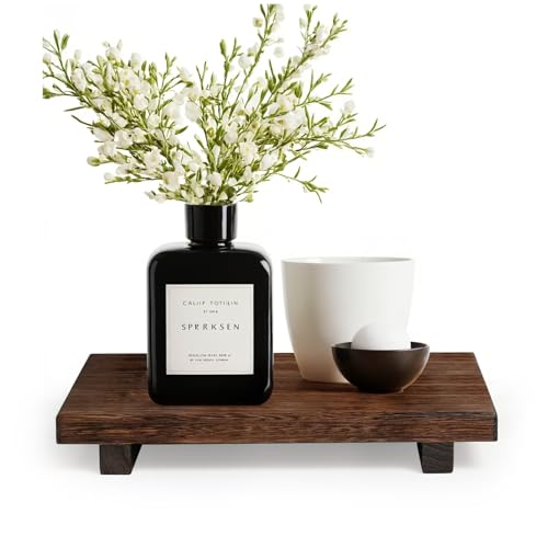 (12 x 7 Inch) Wood Riser Soap Tray, Farmhouse Wood