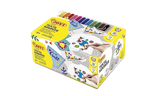 Jovi - Marqueur textile, étui de 48 marqueurs, couleurs assorties