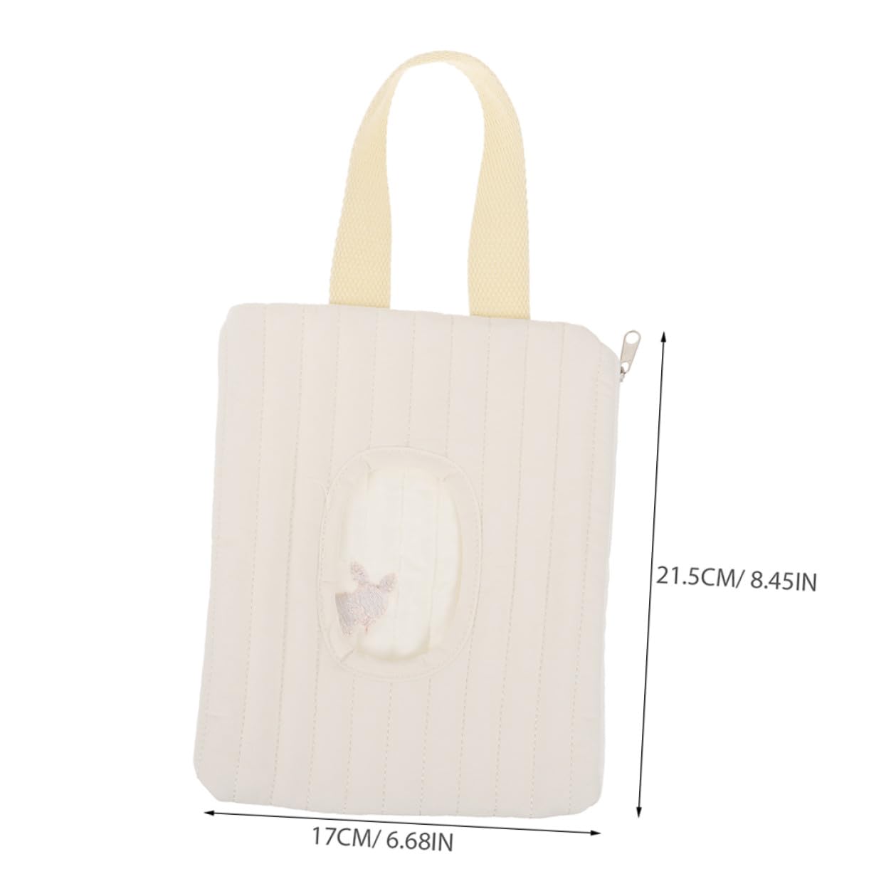 2pcs Portable Wipe Container and Travel Wet Dry Wipes Dispenser for Diaper Bag Lightweight Embroidered Rabbit Design for Nursery and Bathroom Use