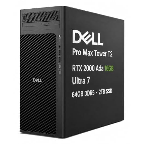 Dell Pro Max Tower T2 FCT2250, NVIDIA RTX 2000 Ada 16GB, Intel Ultra 7 265