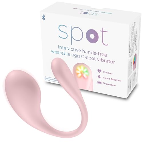 KIIROO Spot Kiss Me Vibrateur en Forme de U Rose avec Application Bluetooth, LED Synchronisées et 6 Modes Silencieux, Vibromasseur Connecté pour Utilisation Interactive et Discrète