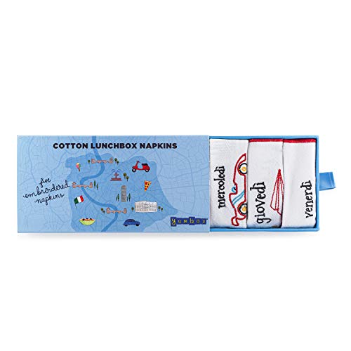 Servilletas de Algodón Yumbox Bordadas Set x5 miniatura 2