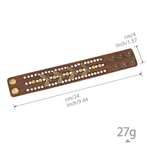 Pulsera de cuero trenzado estilo punk para hombres miniatura 6
