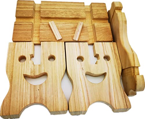 Famobay Inovative Hand Crafted Hardwood Kid'S Step Stool,Unfinished thumb #4