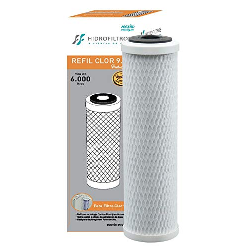 Refil Filtro Hidrofiltros Clor Carbon Block 9.3/4