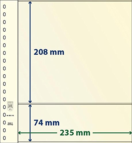 Lindner 802213 Feuilles Neutres T pour protéger et ranger vos timbres