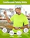 JaGely 12 Pcs Unisex Adult Workwear T-Shirt Bulk High Visibility Safety T Shirts Hi Vis Construction Work Shirts Short-Sleeve (X-Large) Fluorescent Yellow