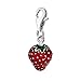 Produktbild Quiges Charms Anhänger Versilbert Erdbeere Versilbert Damen Schmuck für Bettelarmband