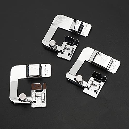 Prensatela para dobladillo enrollado para máquina de coser miniatura 4