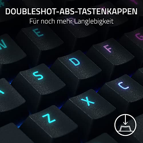 Image of Razer BlackWidow V4 Pro (Green Switch) - Mechanical Gaming Keyboard (Clicking Mechanical Switches, Command Wheel and 8 Macro Keys, Multifunctional Roll, Wrist Rest) QWERTZ DE Layout | Black