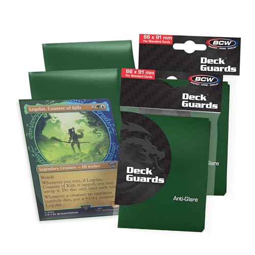 Pochettes de cartes vertes BCW Deck Guard anti-rayures pour éviter l'usure de vos précieux jeux
