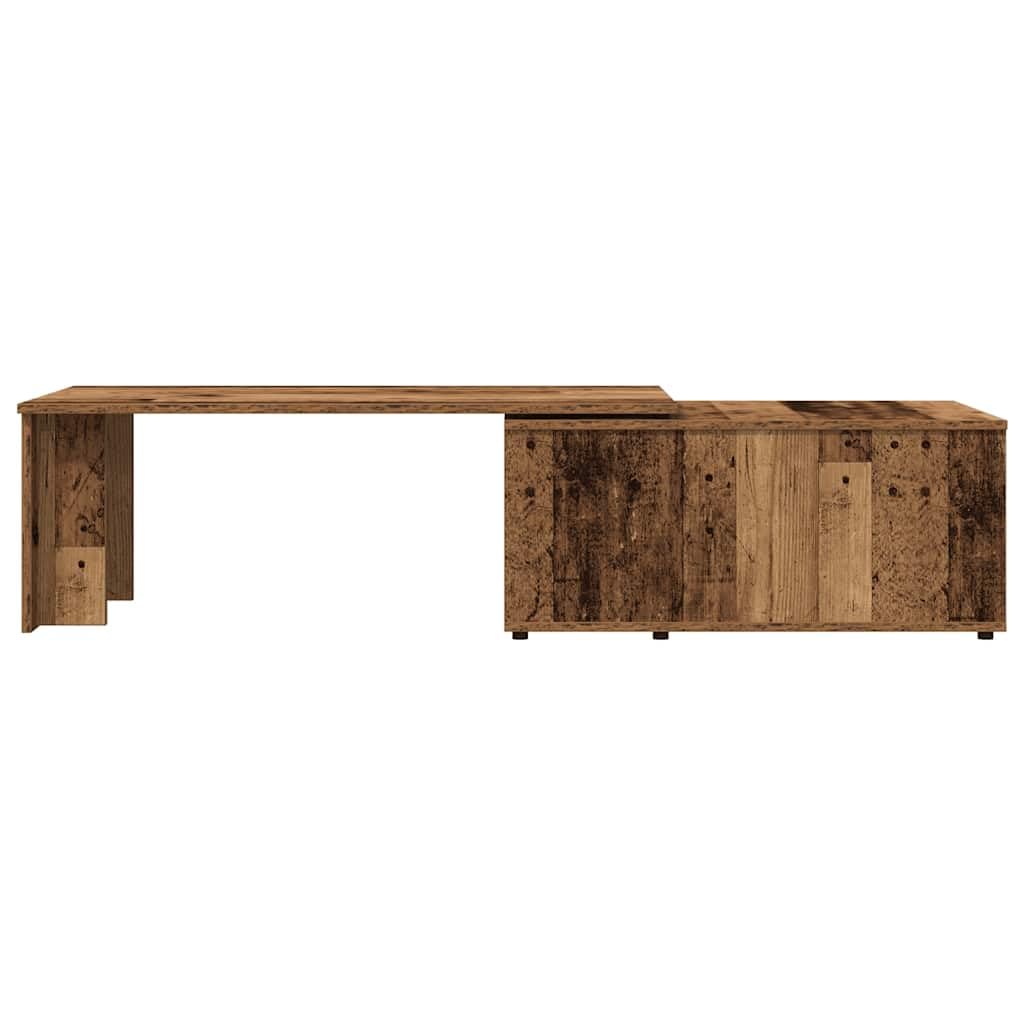 Genérico Mesa de centro Madera de Ingeniería 150x50x35 cm | Superficie lisa, resistente a la humedad, gran espacio de almacenamiento, fácil de limpiar