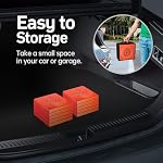 BATTIFE 4 Pack 18 Inch Collapsible Traffic Cones, Orange Safety Cones - Image 4