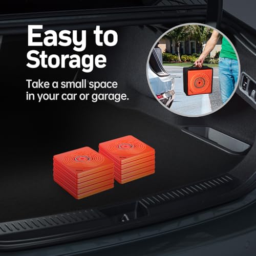 Image of BATTIFE 8 Pack 18 Inch Collapsible Traffic Cones, Orange Safety Cones