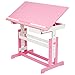 Produktbild TecTake Kinderschreibtisch 109x55cm höhenverstellbar neigbar - Diverse Farben - (Pink | Nr. 400926)