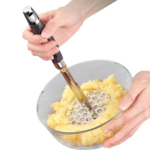 Masher - Herramienta de cocina | Ricers de acero inoxidable para frutas, triturador de alimentos antiadherente para frijoles, verduras de raíz, frutas, alimentos para bebés