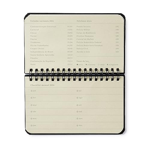 Agenda Planner Wire-O 2024 Pastel Block Sport Semanal Office 15,5X9 Listras, Cicero