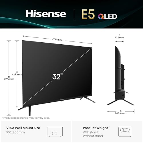 Image of Hisense 80 cm (32 inches) E5S Series HD Ready Smart Hi-QLED Google TV 32E5S