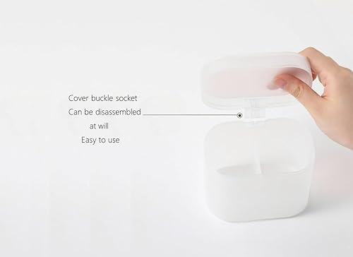 Miniatura 3 de hogar almohadillas de algodón transparenteshisopos caja de almacenamiento de gran capacidad con material de PP (polipropileno), fácil de usar y