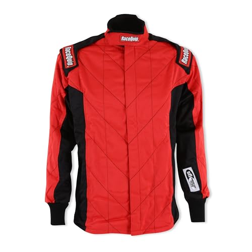 RaceQuip® 91619159 Chevron-5 Driving Jacket SFI 3.2A/5 Double Layer Red Large