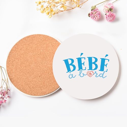 Sous-verre bébé à bord céramique lot de 6 contre rayures de table