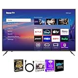 Roku 50 Inch Class 4K HDR Smart TV Renewed WiFi OS Voice Remote Netflix Prime Video Disney Plus Hulu YouTube HDMI Cable Streaming Bundle with 12 Month CPS Protection Plan