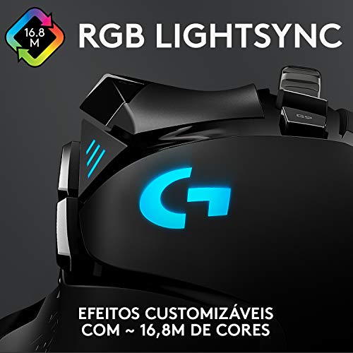 Mouse Gamer Logitech G502 HERO com RGB LIGHTSYNC, Ajustes de Peso, 11 Botões Programáveis e Sensor H