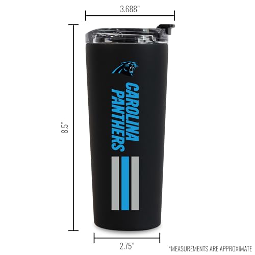 Image of Rico Industries NFL Football 24oz Stainless Steel Tumbler with Lid and Dual Functioning Lid