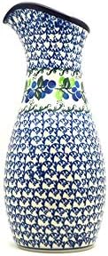 Polish Pottery Carafe - 2 1/2 pint - Blue Berries