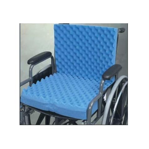 Eggcrate Wheelchair Cushion with Back 18 x32 x3 by Rose Healthcare Cover