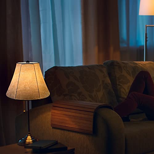 Tootoo Star SX-0213SS Lamp Shades Set Of 2,Tootoo Star Imitation Sheepskin Lampshade 6 Inch Top X 12 Inch Bottom X 8.5 Inch High,Floor Lamp And Table Lamp Shade Spider Fitter thumb #3