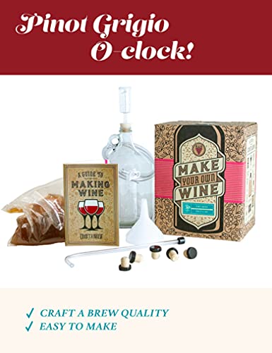 Craft A Brew Making Home Kit – Easy Brew Beginners With Ingredients And Supplies – Ultimate Wine Brewer Experience, 1 Gallon, Pinot Grigio #TOP1