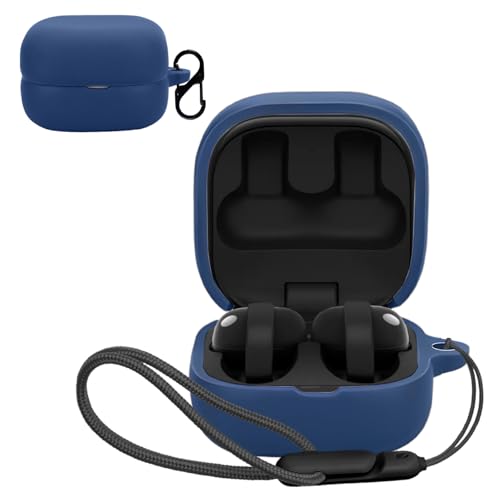 For LinkBuds Clip �p �P�[�X �J�o�[ �yNOUKAJU�z ���C�����X �C���[�z�� �V���R�� �ی�P�[�X �i�J���r�i�t��+�X�g���b�v�t�� �j �����h�~ �L�Y�h�~ �ϏՌ� �����[�d�\ �h�� �h�o (�u���[)