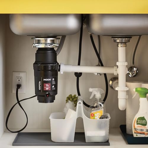 Image of Moen Lite Series PRO Compact Continuous Feed Garbage Disposal for Kitchen Sink with Power Cord, GXP33C