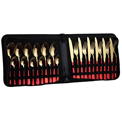 Ensemble de couverts 24 pièces pour grandes tablées et repas de fête en famille