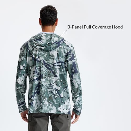 LOOGU Men's Hunting Camo Shirt Lightweight, Camouflage Shirts Long Sleeve Shirt with Hood for Fishing Hiking Camping - image 5