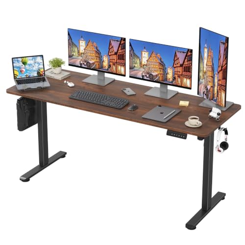Image of STARY Electric Standing Desk Adjustable Height Sit Stand Home Office Desk with Splice Board